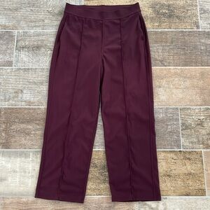 Lululemon Urban Strides Super High-Rise Pant 25" Ribbed Size 10 Burgundy
